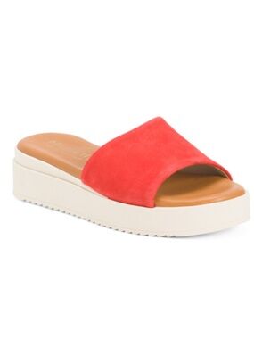 Mariella Suede Slide Platform Sandal